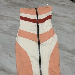 Women’s tight strapless dress